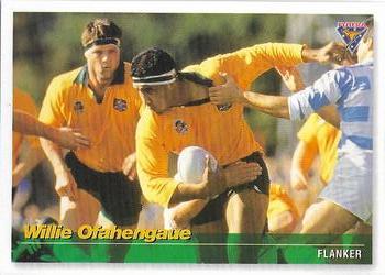 1995 Futera Rugby Union #10 Willie Ofahengaue Front